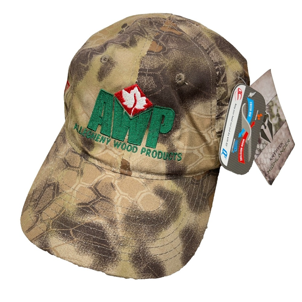 Allegheny Wood Products Hat Cap Kriptek Camo‎ Strap Back Dad Hunting AWP